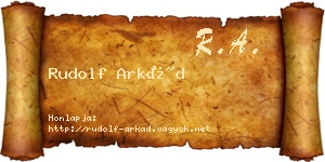 Rudolf Arkád névjegykártya