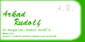 arkad rudolf business card